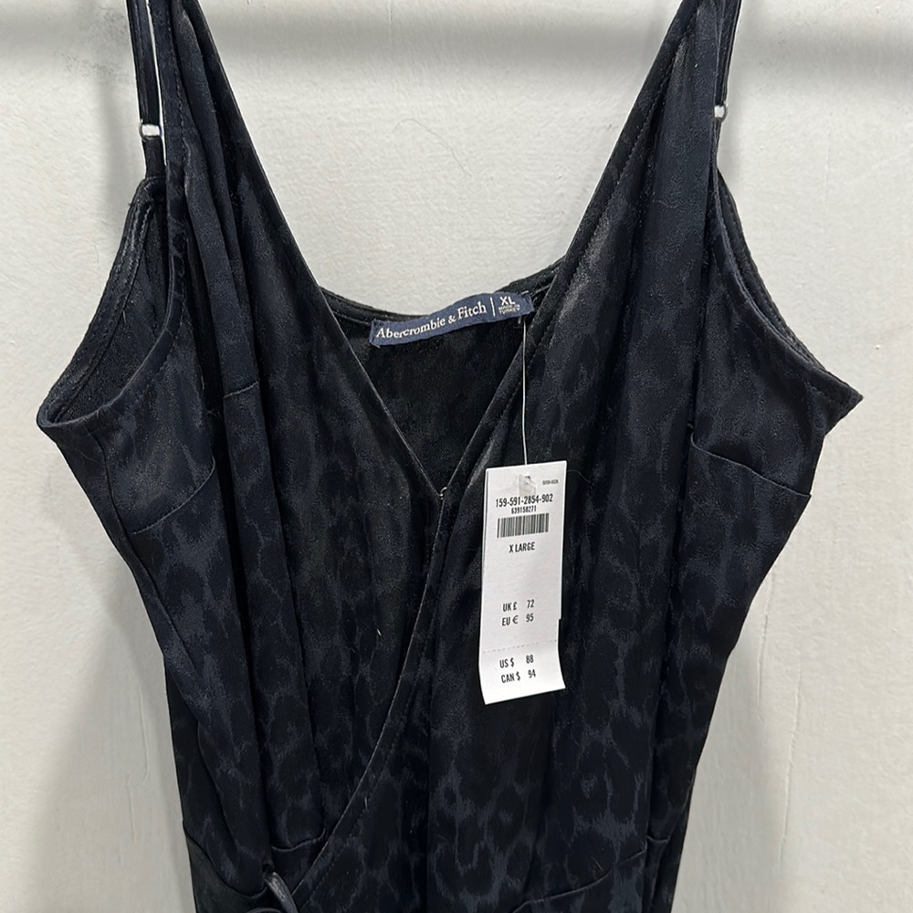 Abercrombie satin high low wrap dress